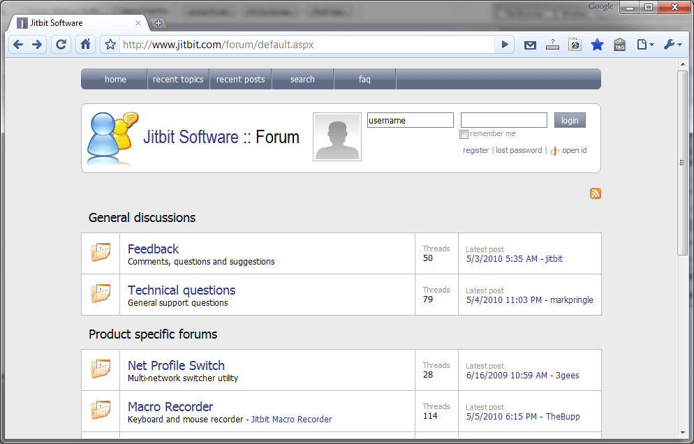 Screenshot for Jitbit Forum 7.1.4